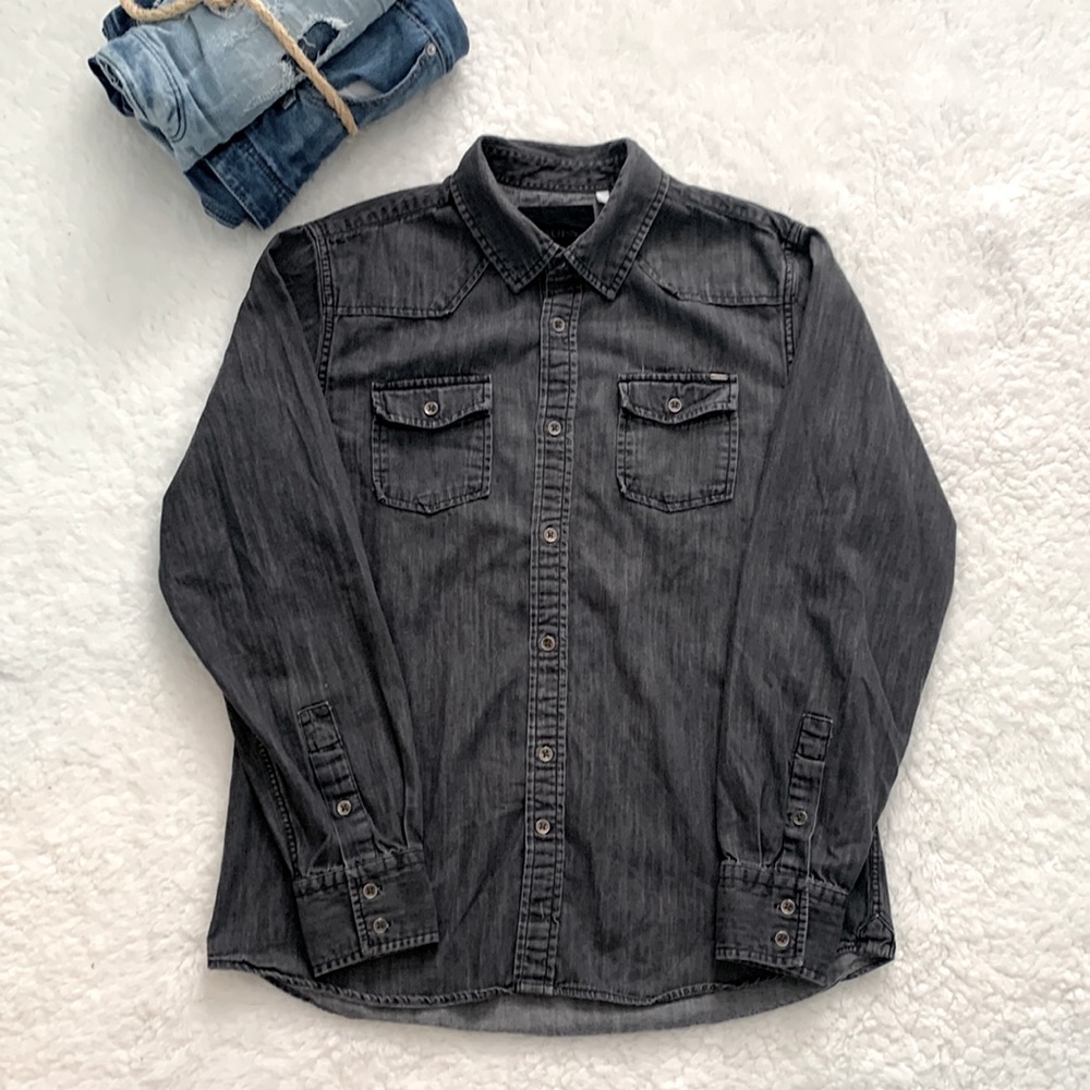 Guess Denim L/S Shirt Black